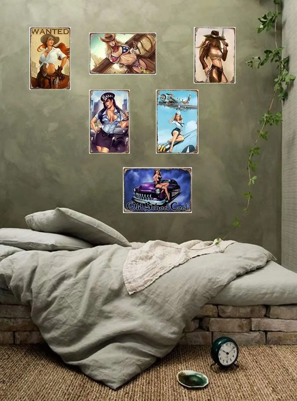 

Pirate and Mermaid Toilet Sign Retro Metal Tin Sign 8x12 Incn Classic Vintage Hanging Wall Art for Cafe Restaurant Home Decor