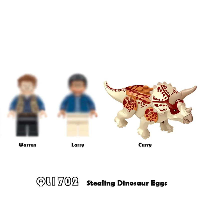 

QL1702 Building Blocks Childrens Educational Toys Assembled Building Blocks Dinosaur World Steal Dinosaur Eggs Toys For Kids