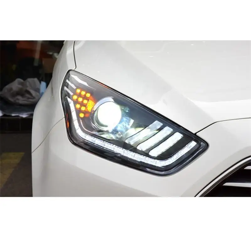Daytime Running Drl Led Exterior Parts Styling Accessory Headlights Front Fog Car Lights Assembly 15 16 17 FOR Ford Escort | Автомобили и