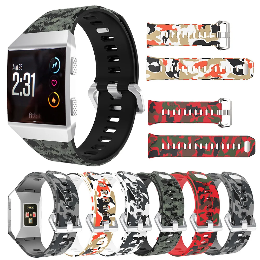 

Силиконовый ремешок для Fitbit ионный смарт-часы с заменой ремешка Камуфляжный Браслет для Fitbit ионный браслет