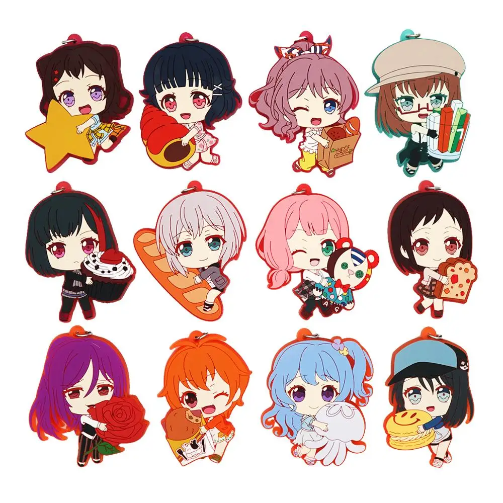 Bang Dream! Аниме игра Hikawa Hina Maya Yamato Misaki Kanon Seta Kaoru Aoba Moca Mitake Ran|Брелоки| |