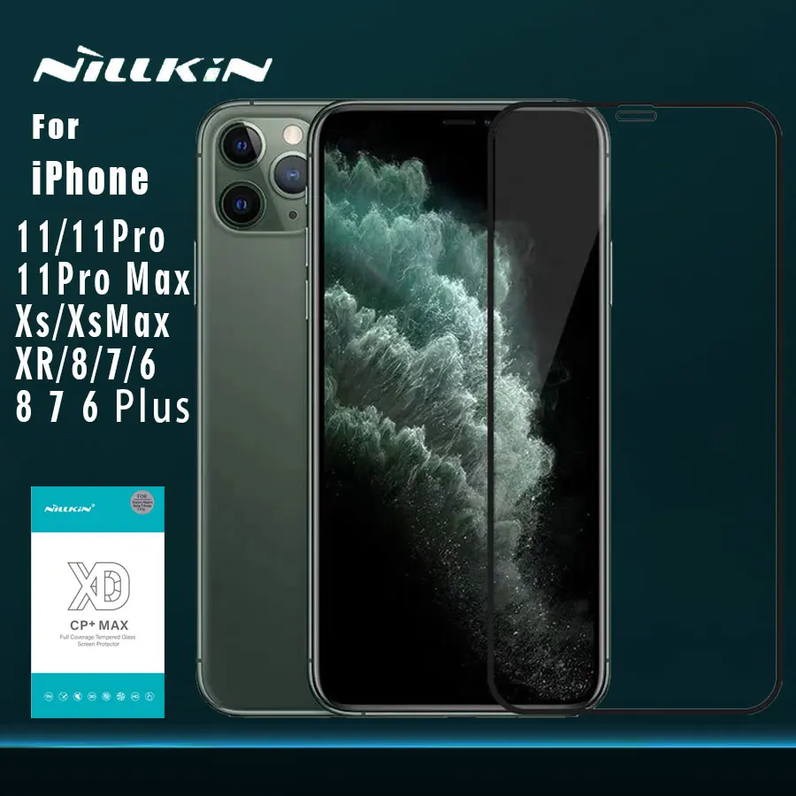 Стекло Nillkin XD CP + Max закаленное 3D стекло с полным покрытием для iPhone 11 Pro XR XS 8 7