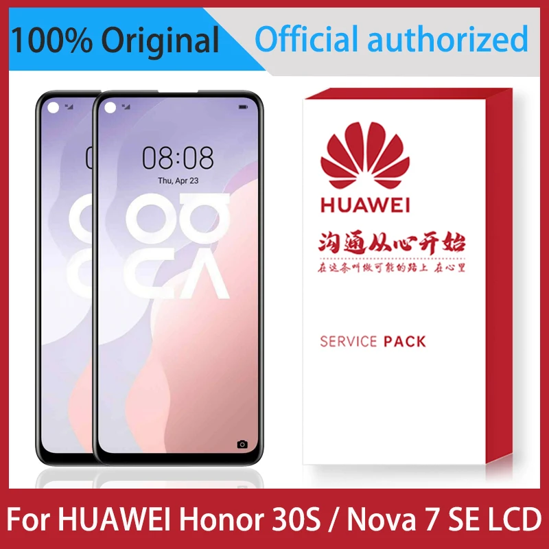 Оригинальный дисплей 6 5 дюйма для Huawei Honor 30S CDY AN90 / Nova 7 SE AN00 ЖК с сенсорным экраном и