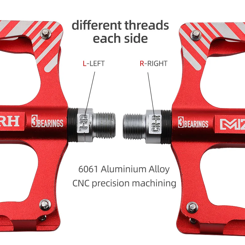 Велосипедные педали MZYRH 307 с ЧПУ и 3 герметичными подшипниками ультралегкие из