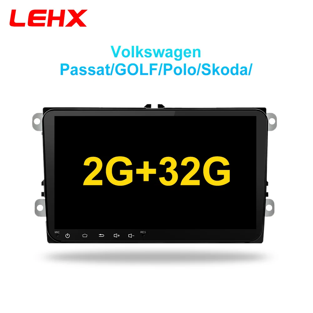 LE-VW-32G-1 LEHX 9 дюймов Автомобильный Android 8,1 автомобильный Радио gps авто радио 2 Din USB для VW Skoda Octavia golf 5 6 touran passat B6 jetta polo tiguan - Цвет: LE-VW-32G-1