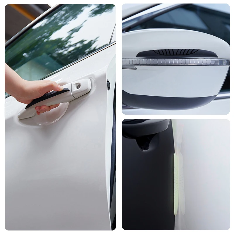 

Car Sticker Rear Mirror Handle Door Edge Guard Anti-Collision Strip For Bmw E46 E39 E90 E60 F30 Peugeot 206 307 308 207 Chevrole