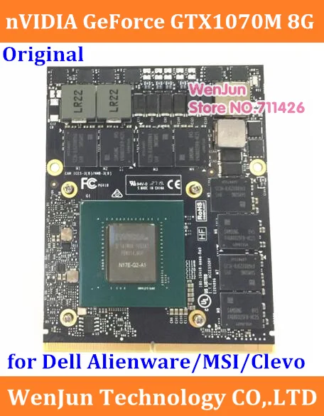 Оригинальная новая видеокарта для nVIDIA GeForce GTX 1070M 8G N17E G2 A1 Sli gtx1070m GDDR5 Dell Alienware18X/ MSI