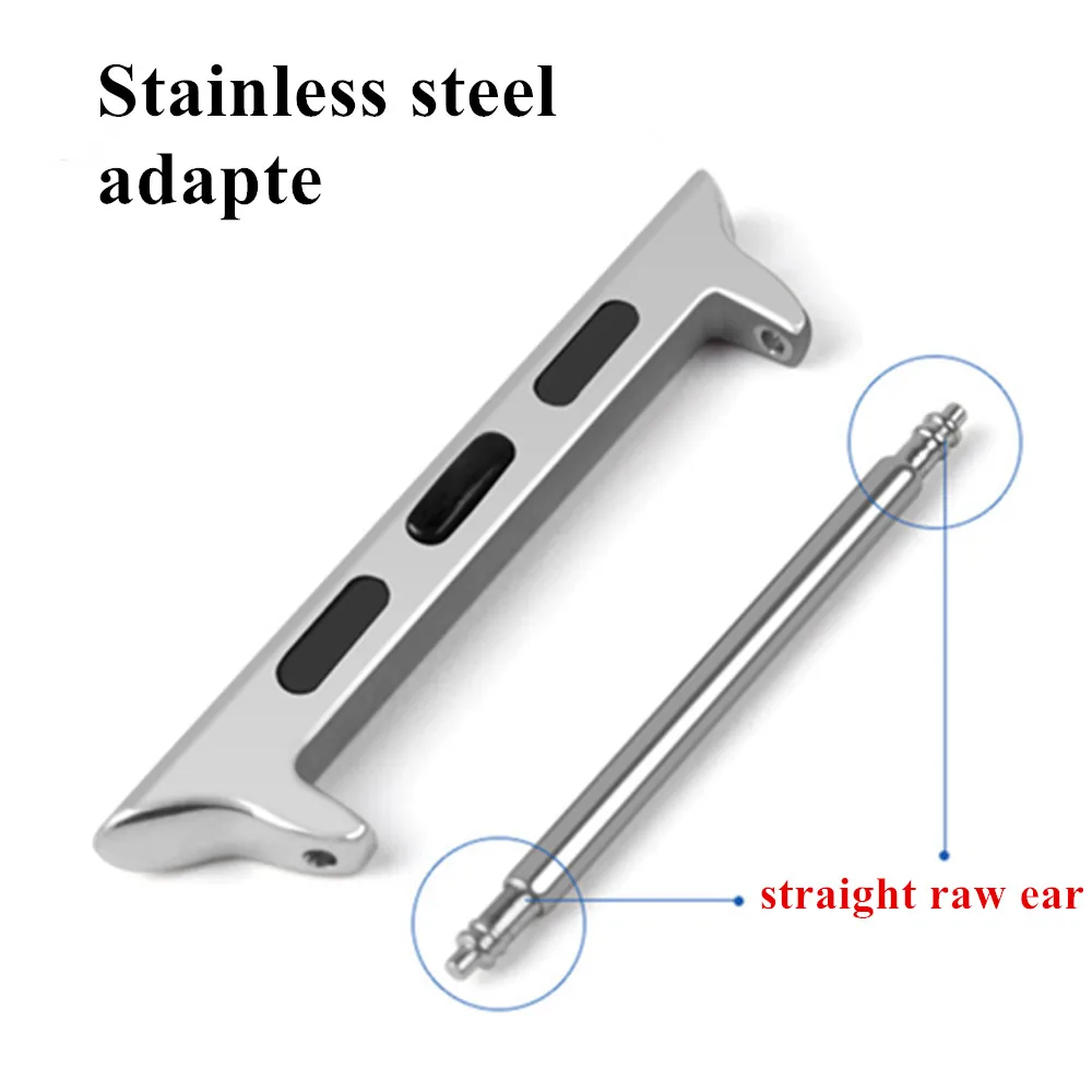 10Pcs/Lot Stainless Steel Adapter 1:1 for Apple Watch Band adapter Replacement 38mm 40mm 42mm 44mm Strap Connector Accessories