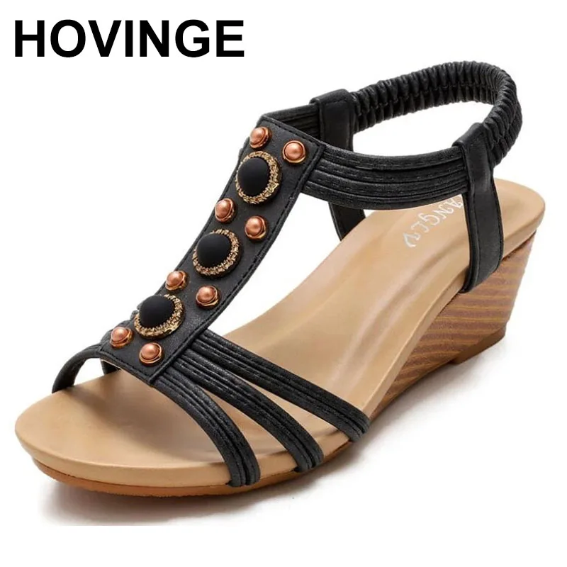 

Сандалии-гладиаторы женские на танкетке, эластичные, размеры 36-42