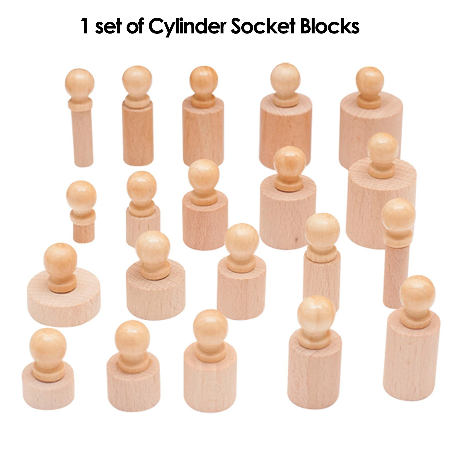 В продаже со склада в РФ деревянные игрушки Монтессори образовательных цилиндра