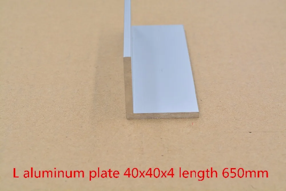 

40mmx40mm aluminum plate length 650mm L profile angle thickness 4mm 1pcs