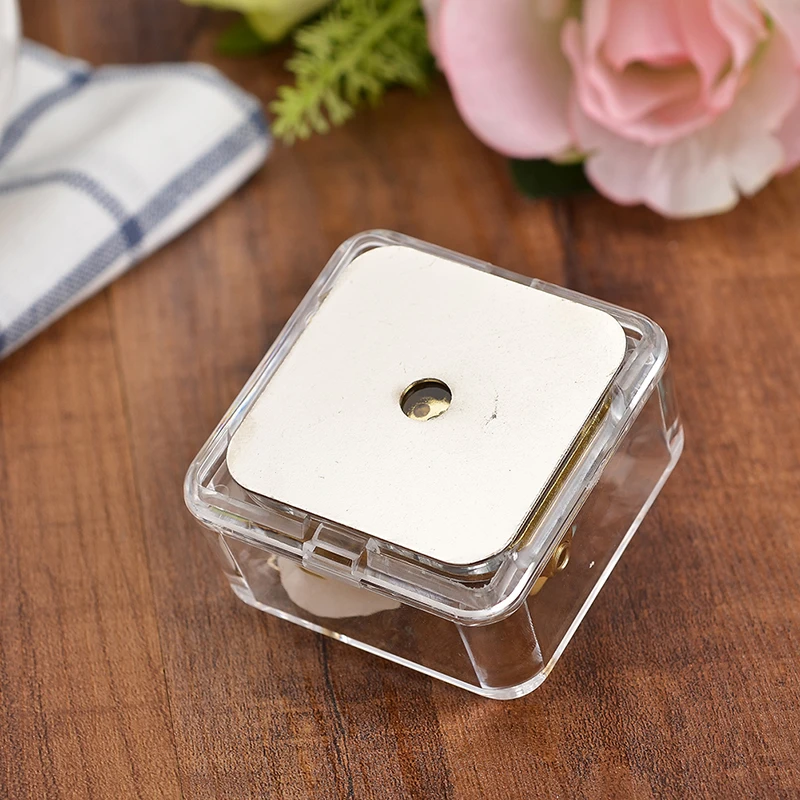

Transparent Square Music Box Gramophone Toys for Children Kids Birthday Gifts Transparent Music Boxes