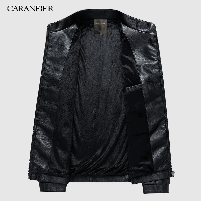 CARANFIER Для мужчин s искусственная ( ый) куртки пальто осень зима мотоциклетные