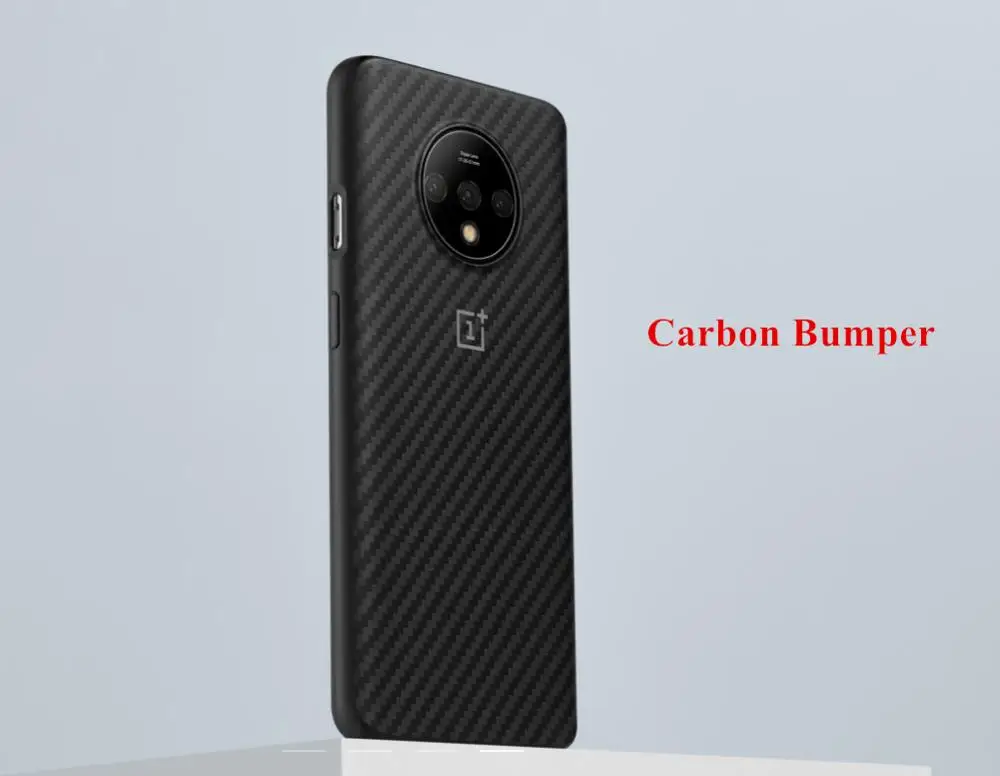 Carbon Bumper Официальный песчаник силиконовый чехол для OnePlus 7T 6T 6 7 pro защитный чехол оригинальные аксессуары karbon нейлоновый бампер - Цвет: Carbon Bumper
