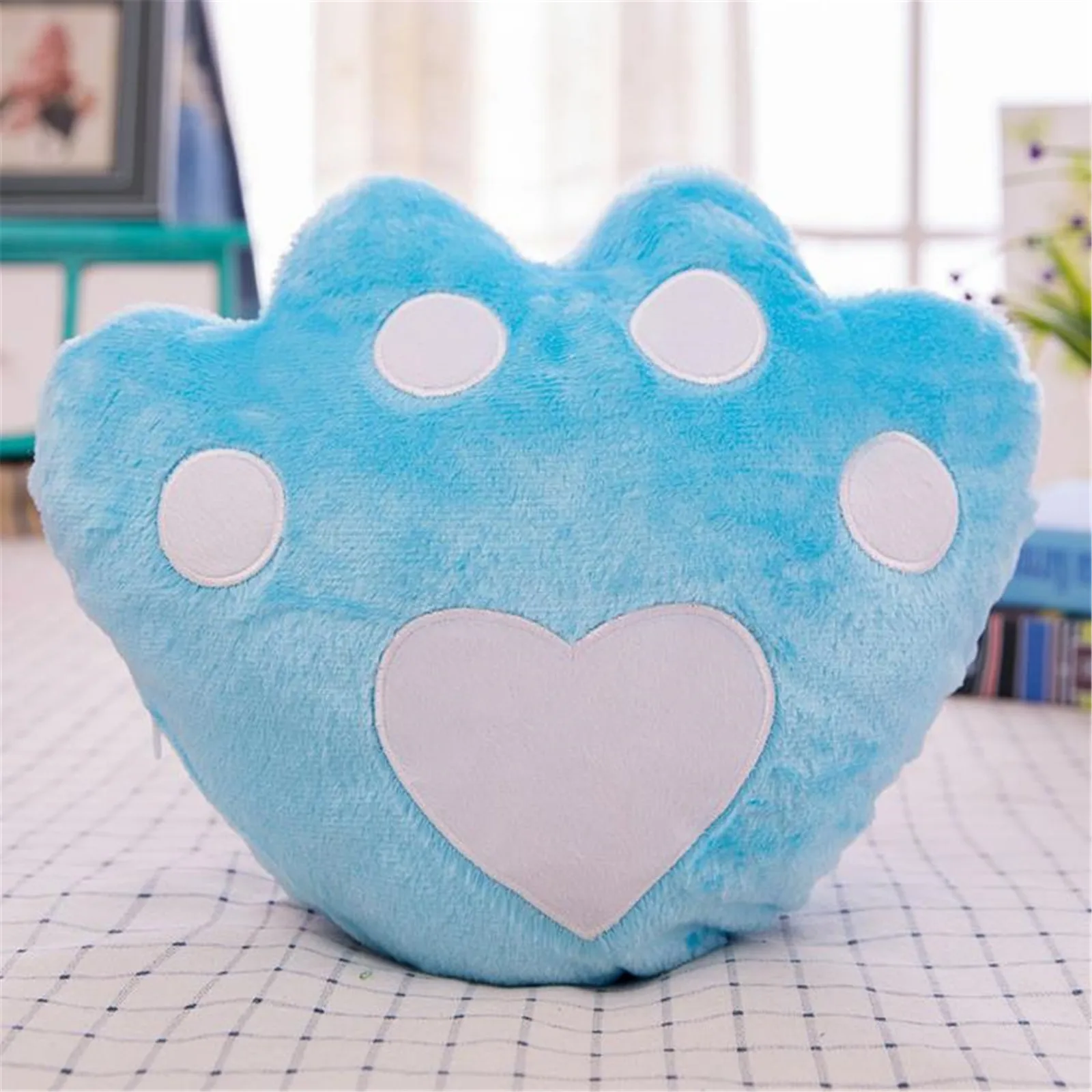 

Hot Sale 3540cm Stuffed Colorful Heart Luminous Glowing Pillow Soft Plush Children Cute Toy Valentine Gift to Kids Girlfriend