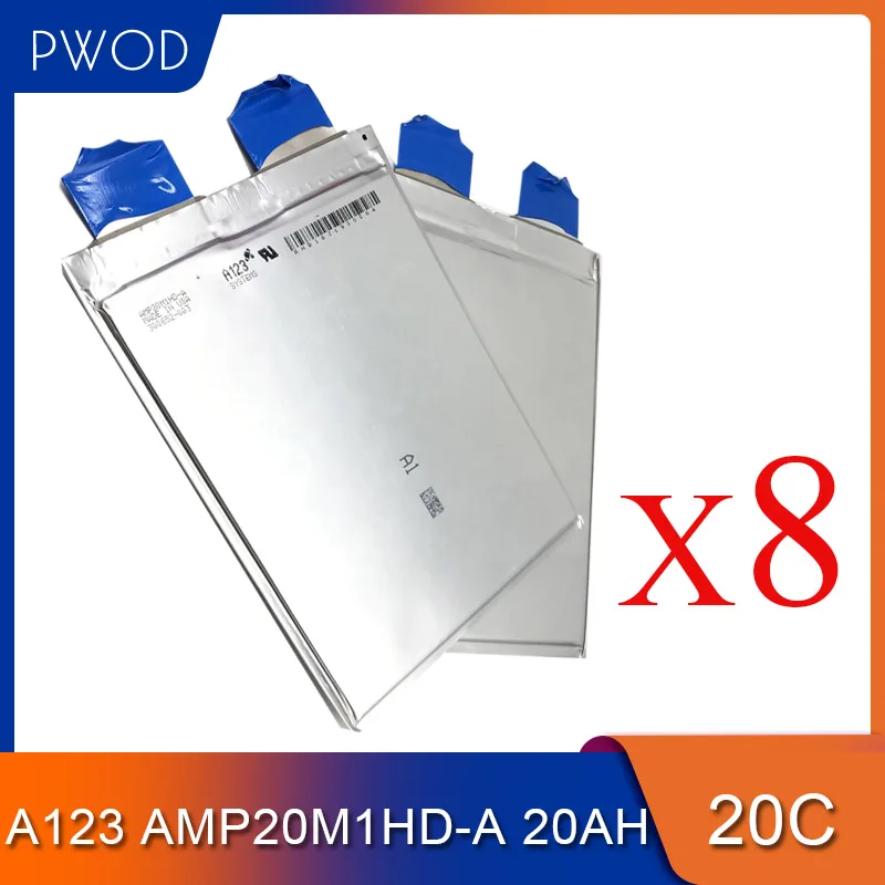 16 шт. Lifepo4 A123 AMP20M1HD A 3 2 в 20 Ач 20C призматический пакет аккумуляторные батареи для