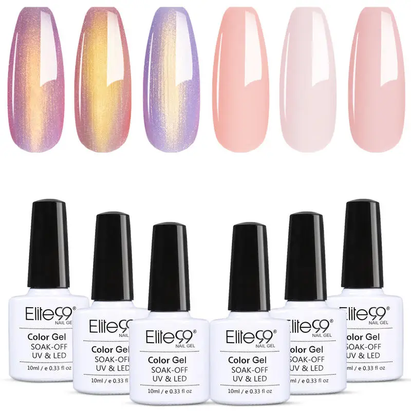 Набор для маникюра Elite99 6 шт./лот Гель лак полуперманентный Блестящий Гибридный