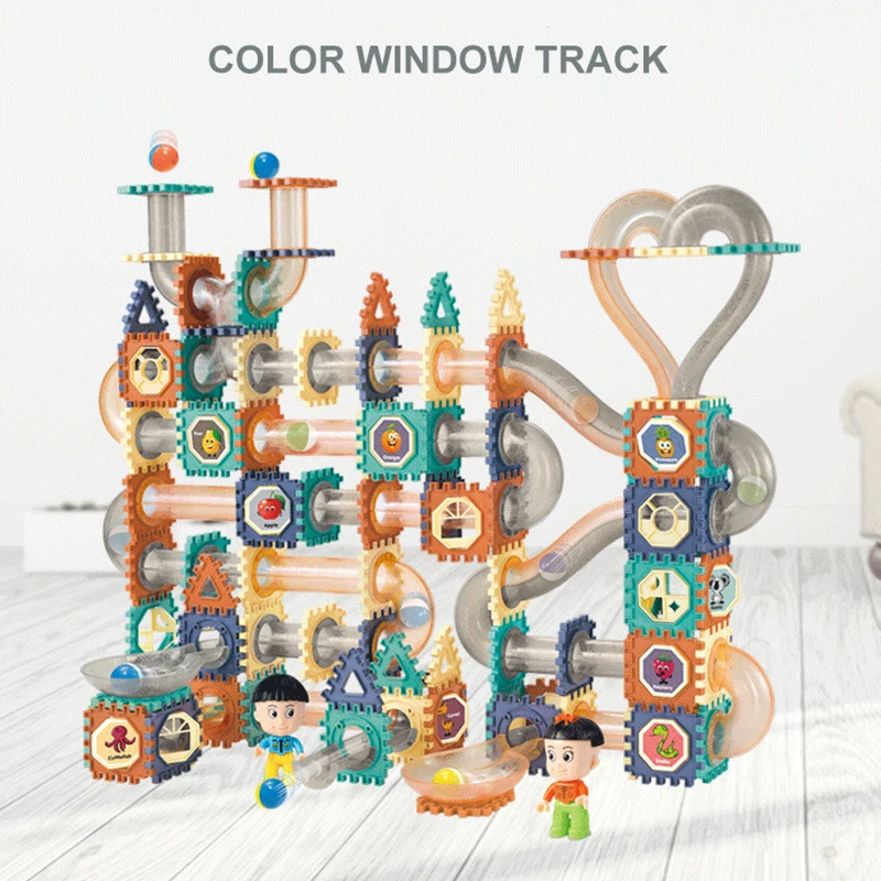 

66-260PCS Marble Race Run Building Blocks Castle Children's Toys Rail Funnel Slide DIY Educational Brick Dominoes Children Gifts