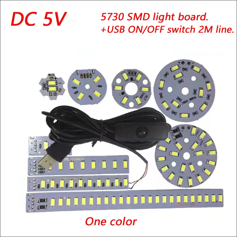 COMPSON 1/5 шт. 5730 SMD 5 в светодиодная плата источник света USB универсальные одноцветные