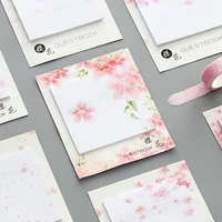 30pcs american cherry blossom kawaii cute sticky notes memo pad in japanese style diary stationery flakes scrapbook deco