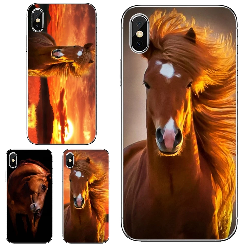 Чехлы для телефонов Entropy-horse-коричневый-Mustang-рисунок Samsung Galaxy A9 A8 Star Lite A3 A5 A7 A6 Plus 2018