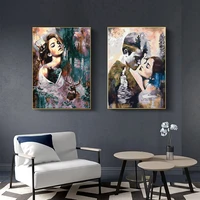 nordic vintage abstract figure posters and prints art canvas oil pictures for living room interior home decorative painting
