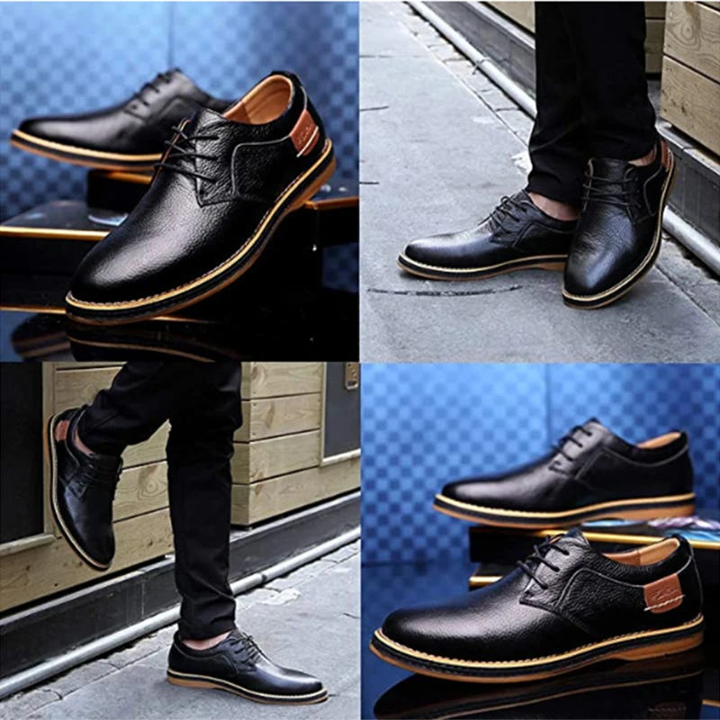 

2020 New Hot Sale men dress shoes leather casual shoes soft Lightness Non-slip waterproof casual shoes Wear-resistant shoes