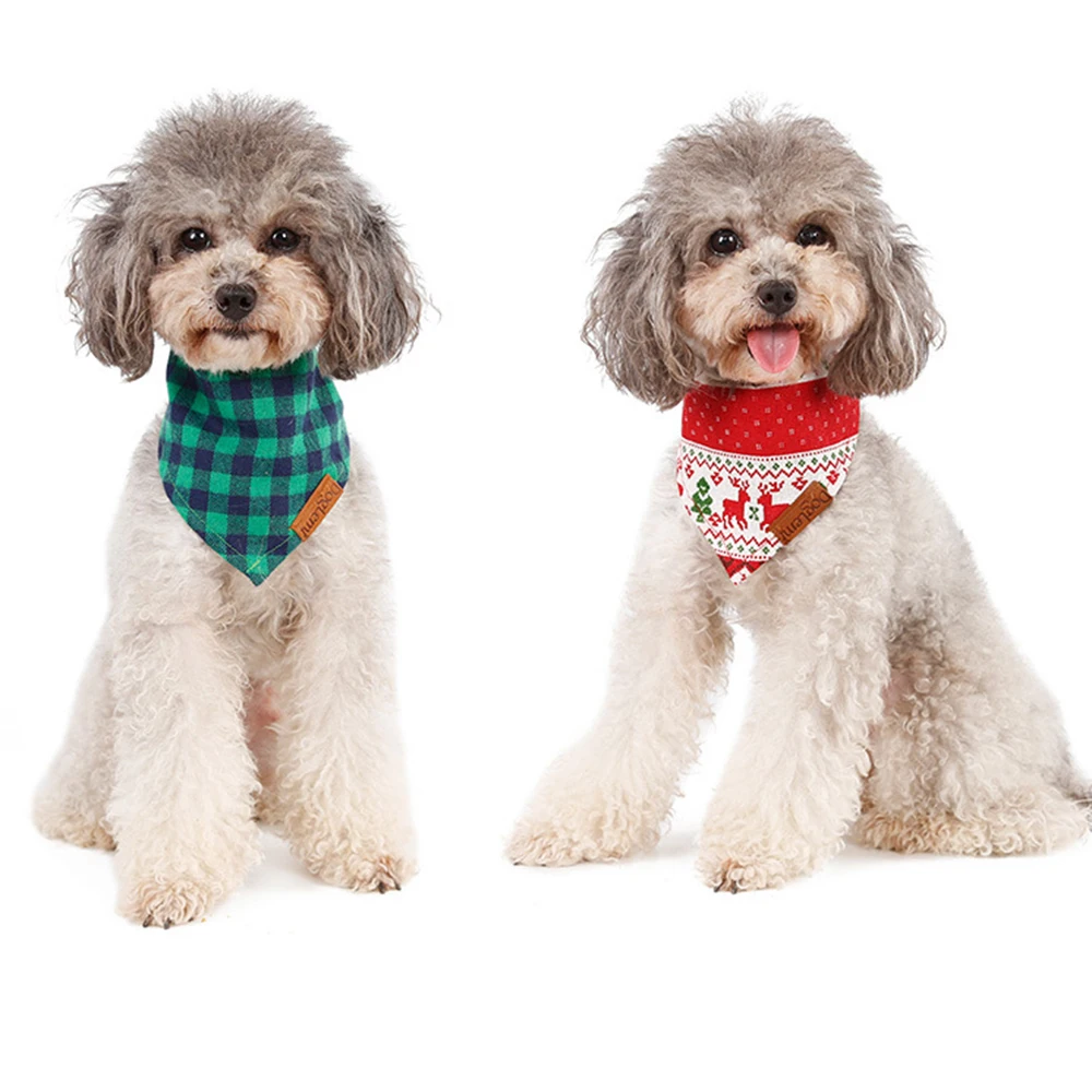 Собака Бандана Маленькие и большие размеры нагрудники собака вытирания слюней