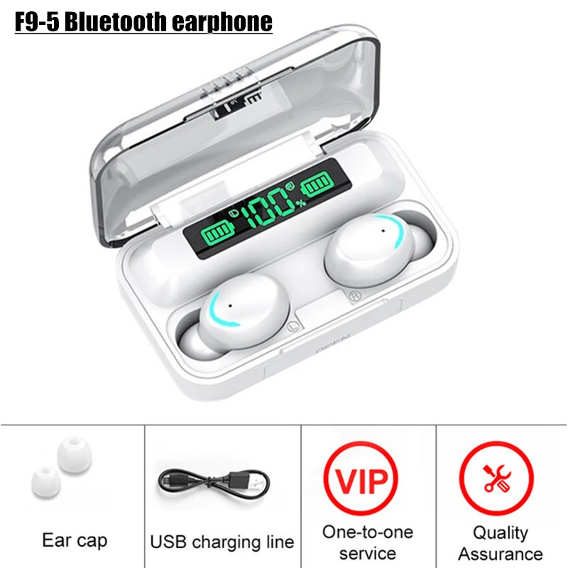 F9-5 Bluetooth-наушники Мини-наушники Беспроводные наушники Зарядное устройство для