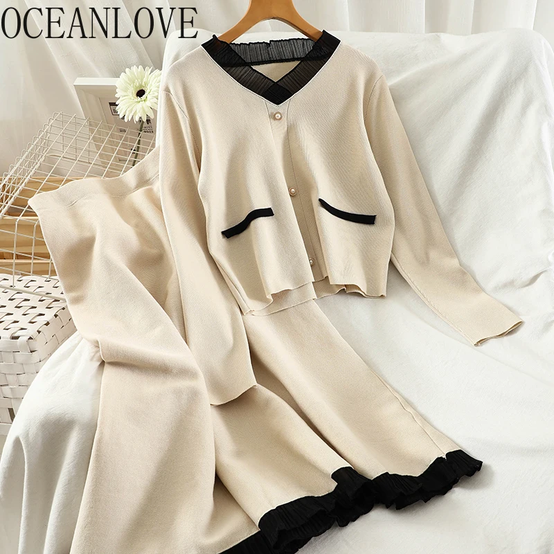 OCEANLOVE осенне зимняя одежда для женщин трикотажная Офисная женская элегантная 2020