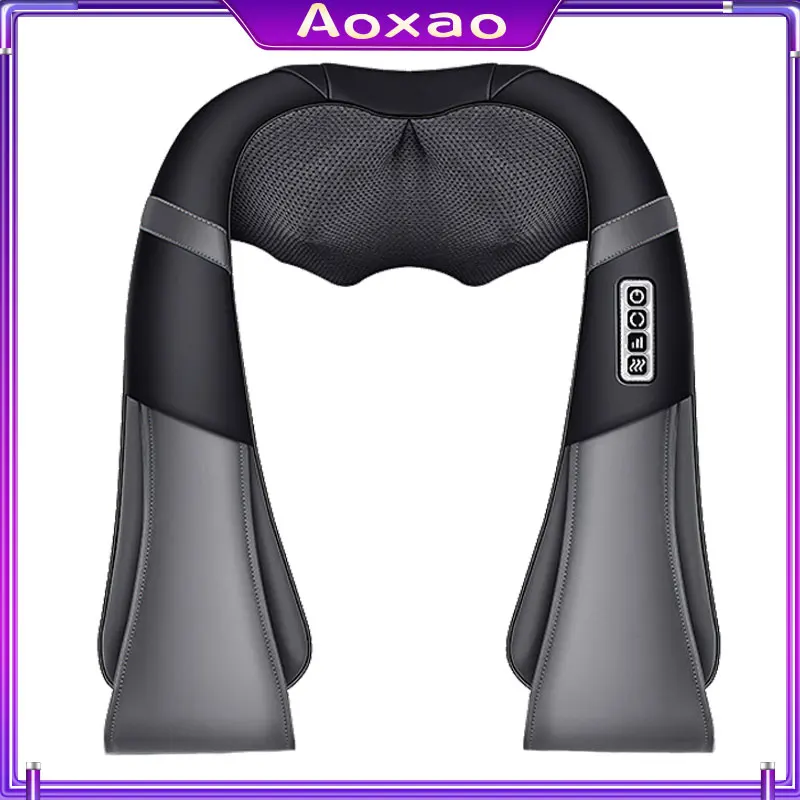 

U-образная электрическая шаль для массажа шиацу, многофункциональный инфракрасный разминающий массажер для спины, плеч, шеи, с подогревом