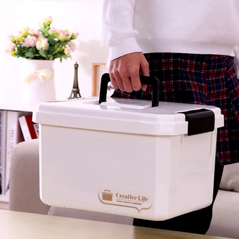 

Multi-layer medical medical box medicine cabinet small portable small student dormitory household storage box emergency family p