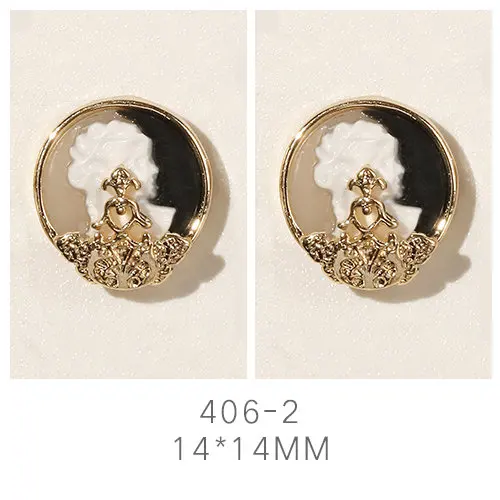 406-2 Последние 5 шт/партия металлические украшения для дизайна ногтей с роскошными цирконовые Стразы сплав для дизайна ногтей аксессуары из цирконов кулоны для ногтей - Цвет: 406-2