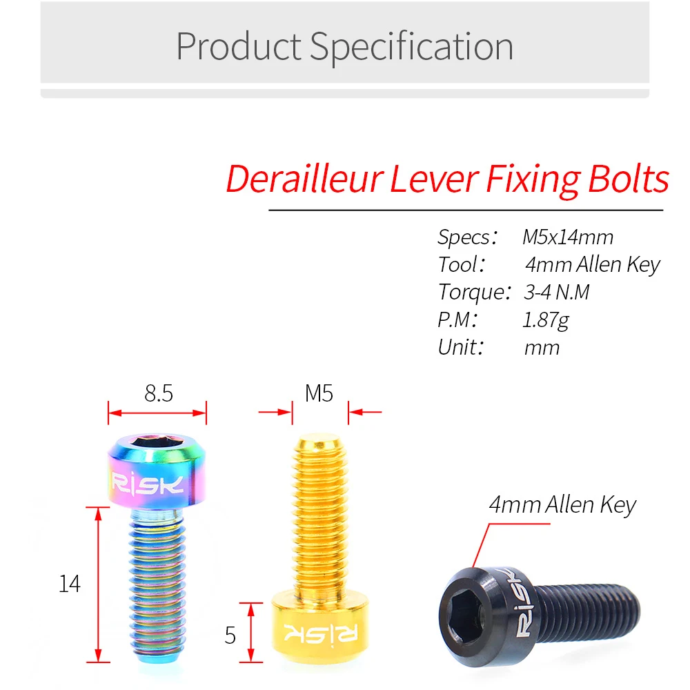 Крепежные болты рычага переключения передач для дорожного и горного велосипеда
