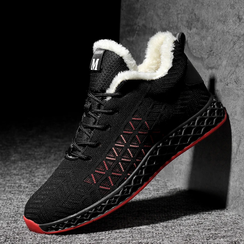 

Мужские кроссовки из хлопчатобумажной сетчатой ткани, с плюшевой подкладкой