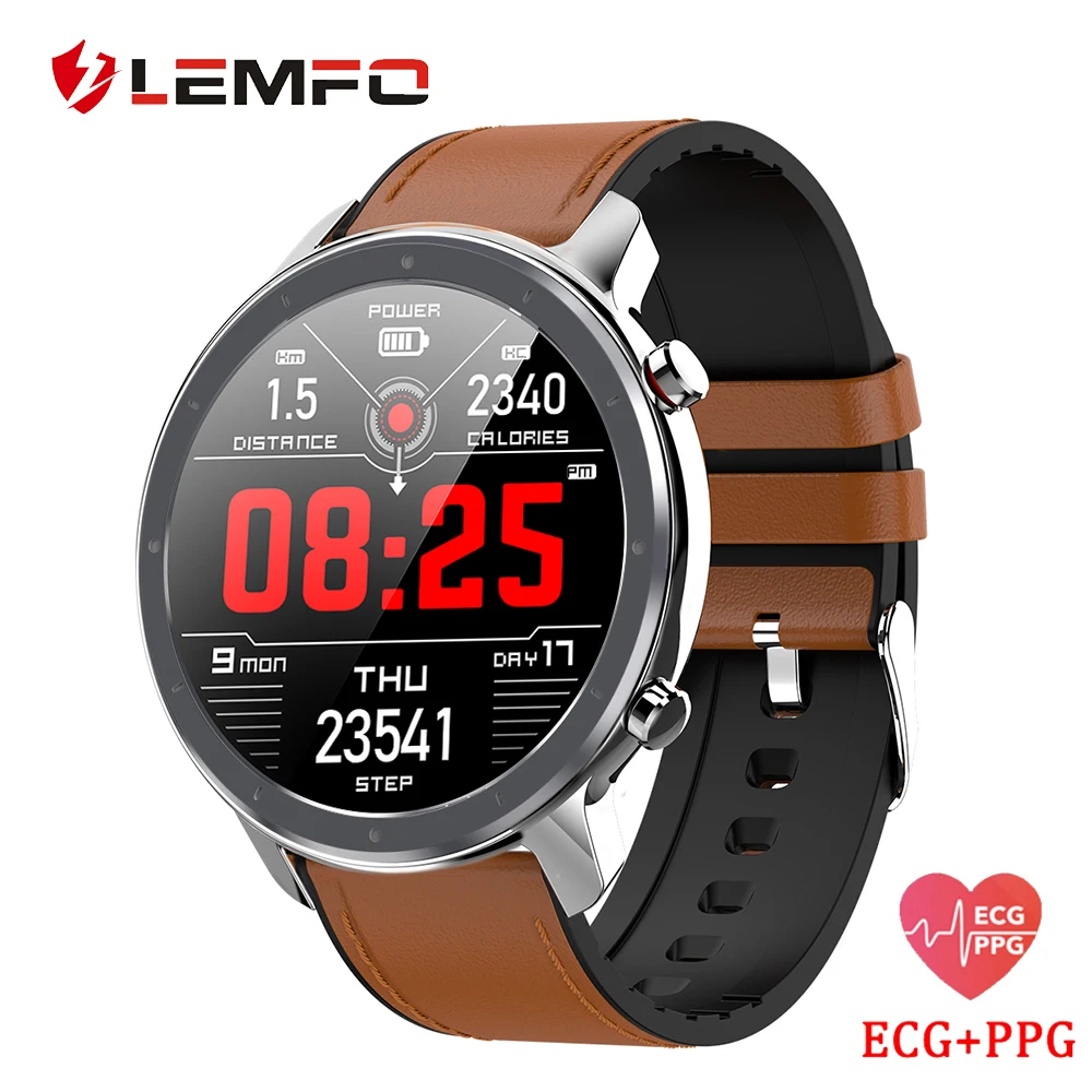 LEMFO ECG PPG Смарт часы для мужчин и женщин электрокардиограф ЭКГ дисплей IP68