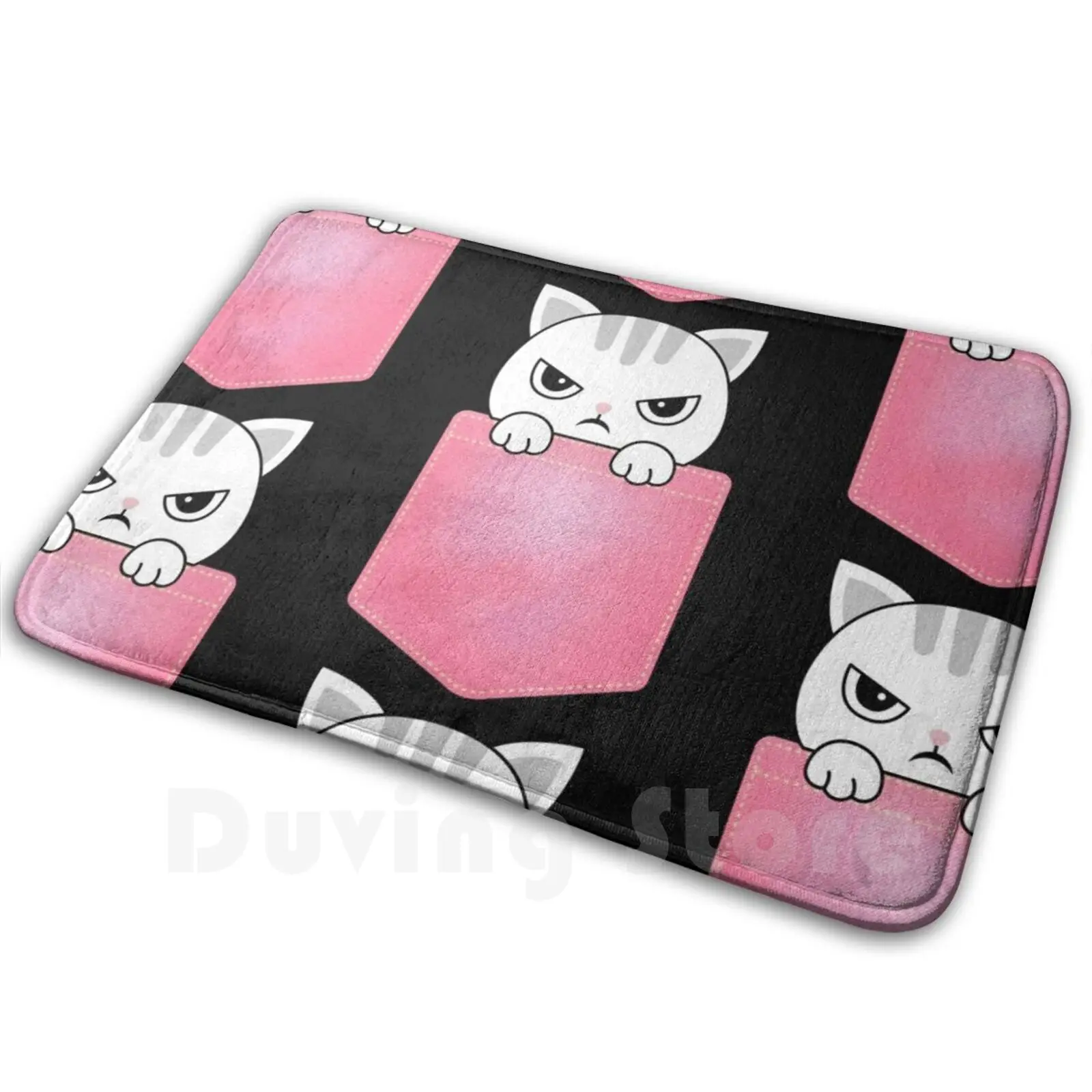 

Cat In Pockecarpet Mat Rug Cushion Soft Non - Slip Cute Cat Angry Kitty Pocket Funny Angry Cat Kitten Cats Pet Animal