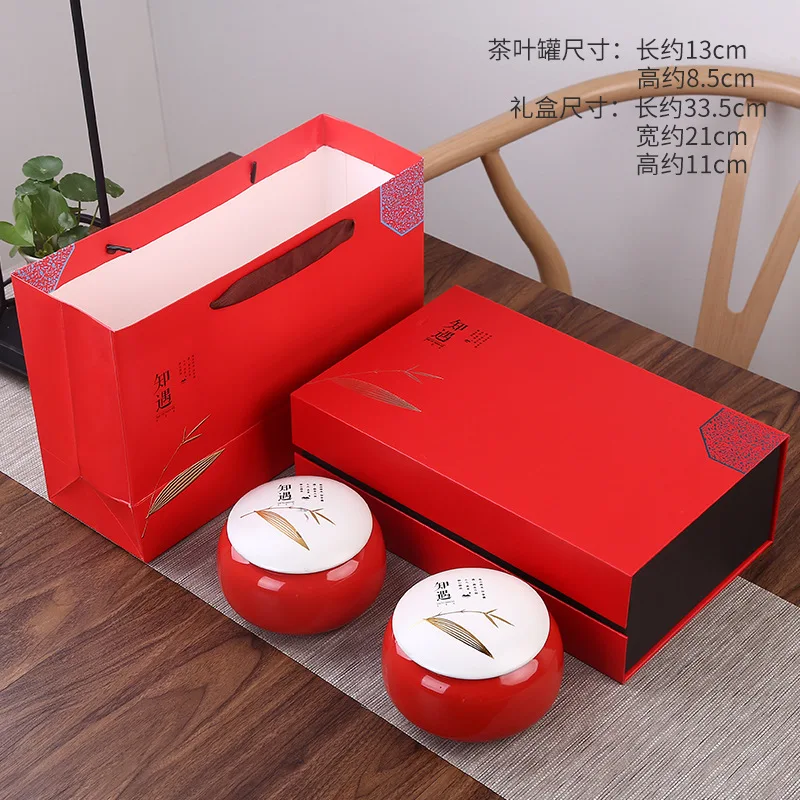 Best-Selling Tea Jar Set Food Storage Spice Box Creative Small Gourd Sealed Packaging Ceramic Double Gift | Дом и сад
