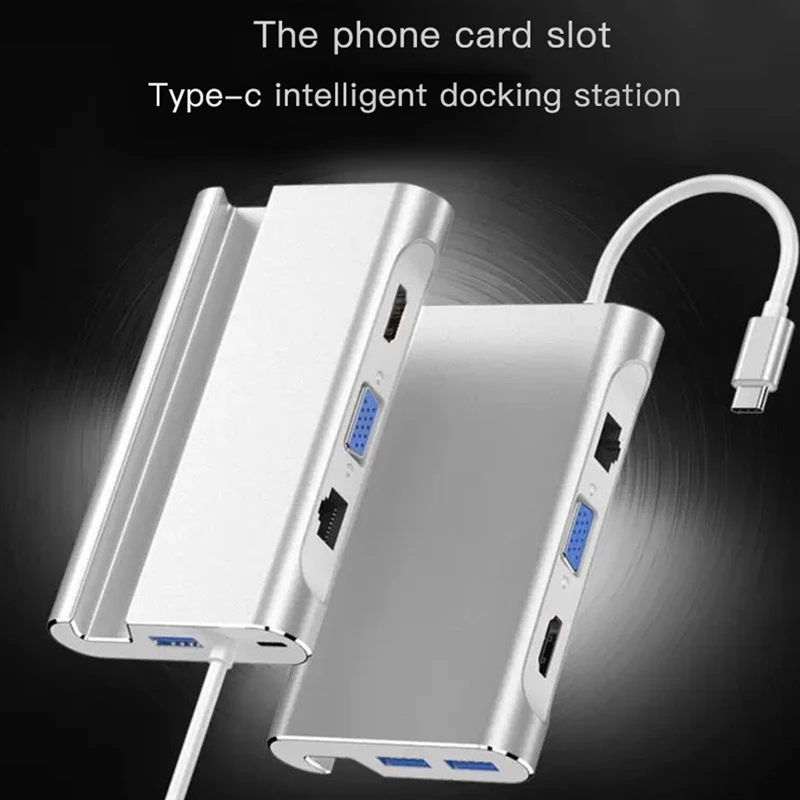 Док-станция Usb 3.0 Type C VGA RJ45 PD HDMI-совместимая док-станция адаптер конвертер для