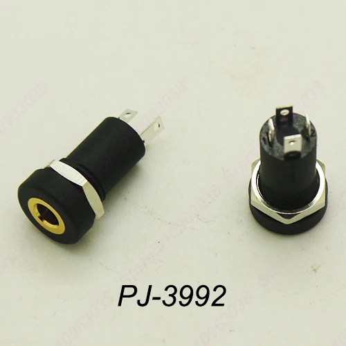 

100PCS High Quality DIY Golden 4P 3.5mm Earphone Female Socket Audio Stereo Jack With Screw Nut Connector PJ-3992
