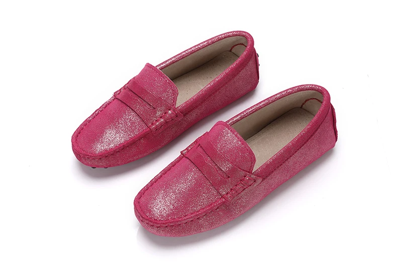 Туфли женские из мягкой кожи лоферы на плоской подошве брендовая повседневная