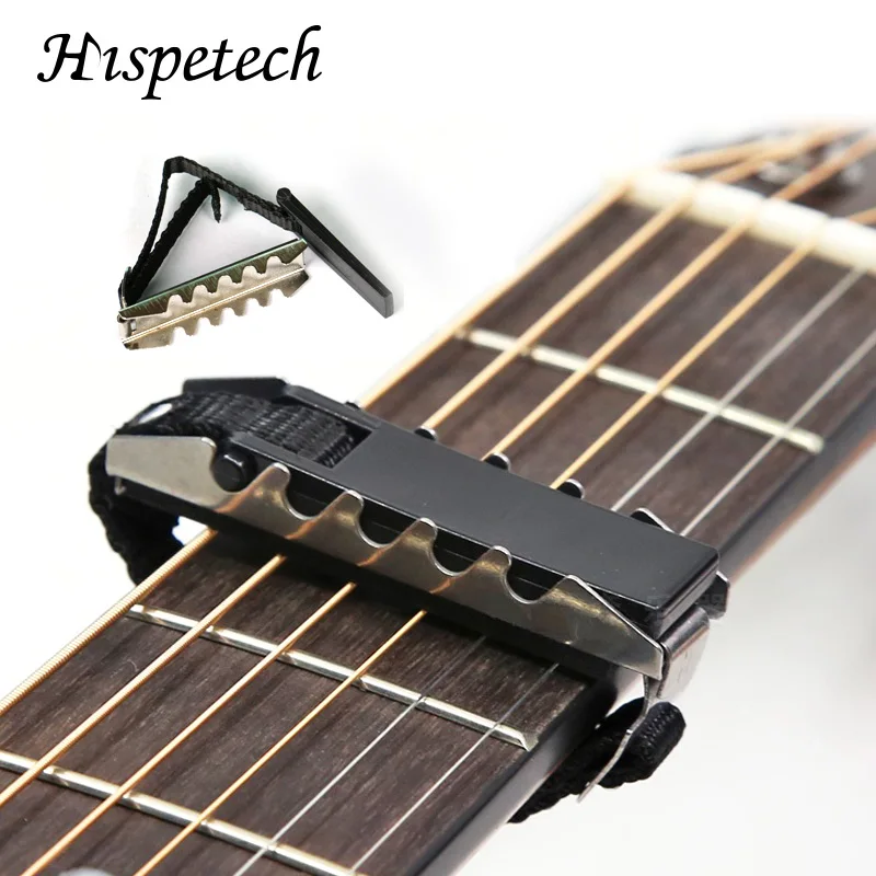 HISPETECH каподастр для гитары Регулировка тона Новый плоский зажим электрической