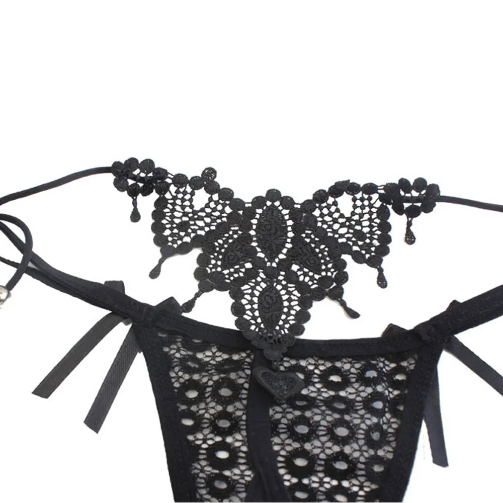 

Woman Luxury Beads Bandage Thong V-Pants Underwear Pink Comfortable Breathable Intimate Clothing