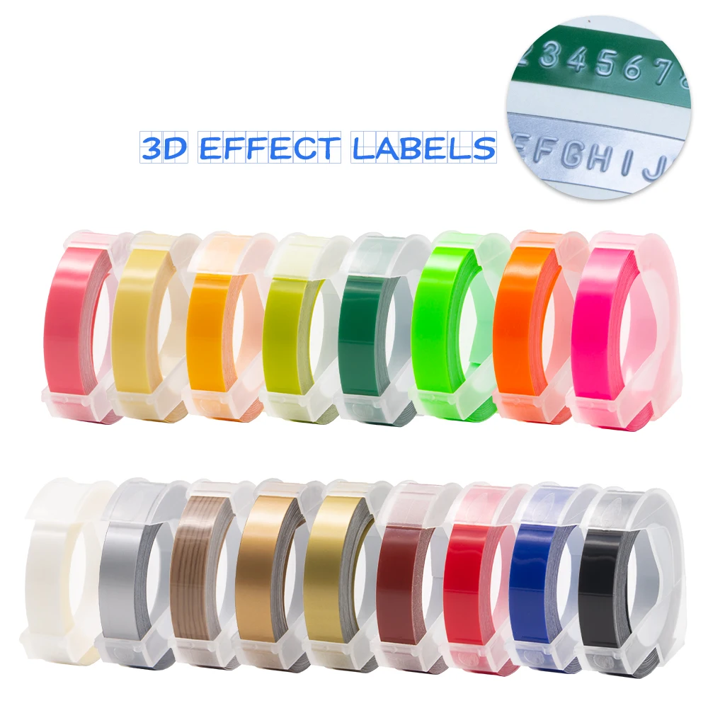 UniPlus 5PK 3D этикетки рельефная этикетка устройство для печати этикеток DIY Motex E101