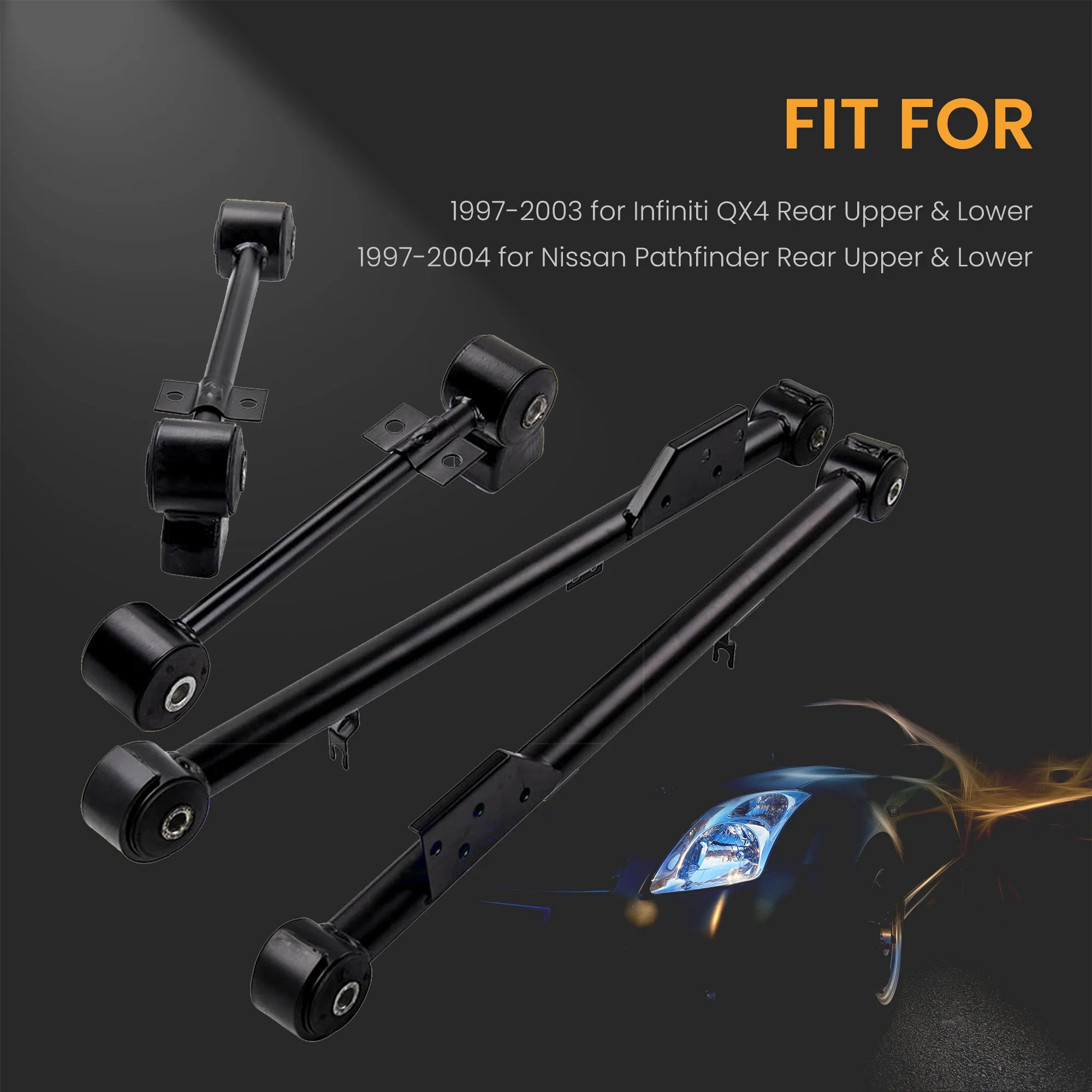 

Комплект рычагов управления для Nissan Pathfinder QX4 1997-04 2, задний и 2 верхний 551113W710, 551114W020, 551202W100,