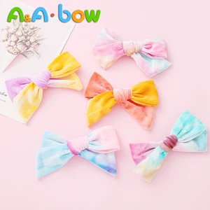 1 шт., вельветовые заколки с большим бантом для маленьких девочек, заколки для новорожденных, головные уборы, детские заколки для волос, разные цвета, повязка на голову, аксессуары для волос