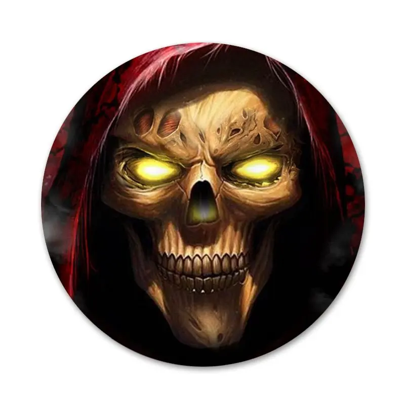 Мрачный Жнец Череп Значок на булавке значок декоративные Броши Металлические