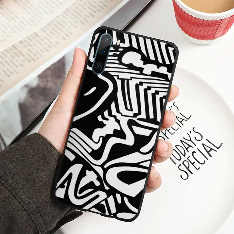 

Dazzle Camo black white Phone Case For Huawei P40 P20 P30 lite Pro P Smart 2019 Mate 40 20 10 Lite Pro Nova 5t