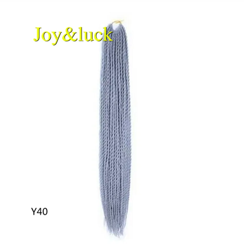 Y40 Joy& luck 24 дюйма Сенегальские закрученные крючком косички 30 прядей синтетические волосы для наращивания плетение волос - Цвет: Y40