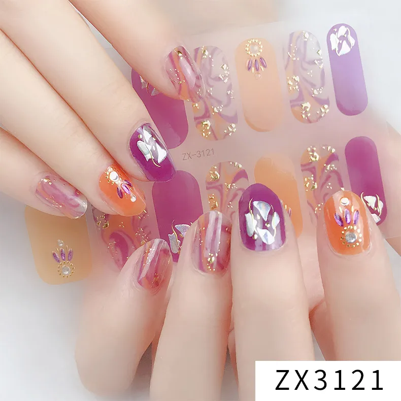 1 лист градиент слайдер полное покрытие стикеры 3D на ногти Nail Art